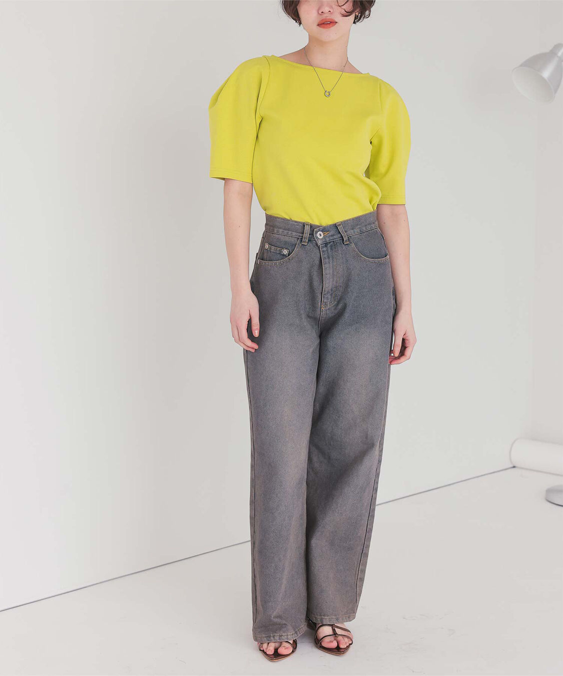 titivate「フォルムスリーブ5分袖カットソー」|Tシャツ・カットソー|