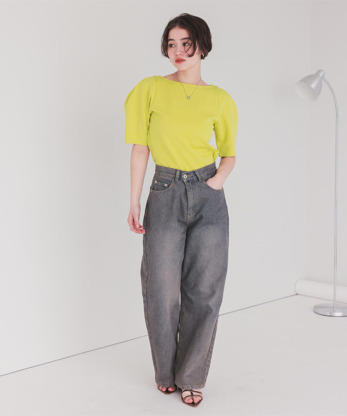 titivate「フォルムスリーブ5分袖カットソー」|Tシャツ・カットソー|