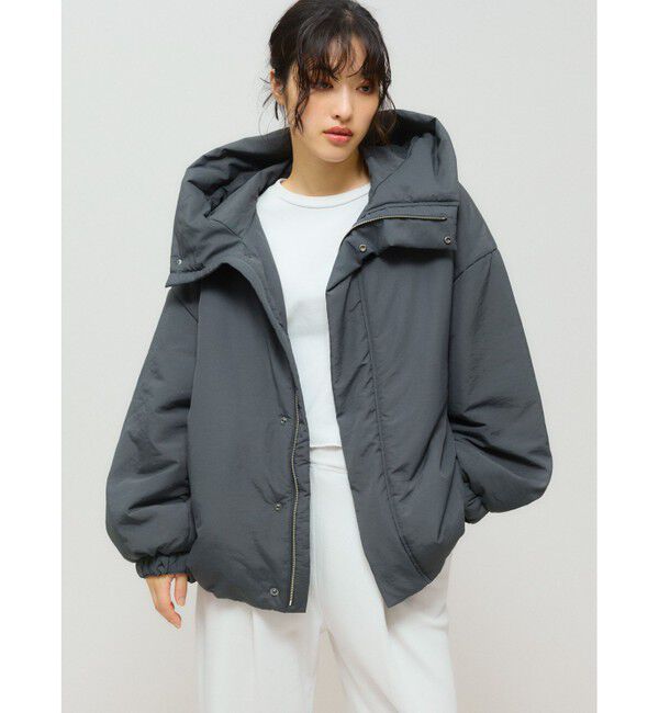 MIDIUMISOLID「MIDIUMISOLID フード付きパディングブルゾン」|その他|