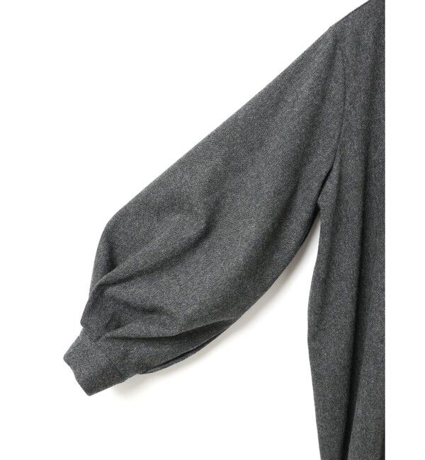 mizuiro ind「mizuiro ind ウールブレンドバルーンスリーブチュニックシャツ」|シャツ・ブラウス|