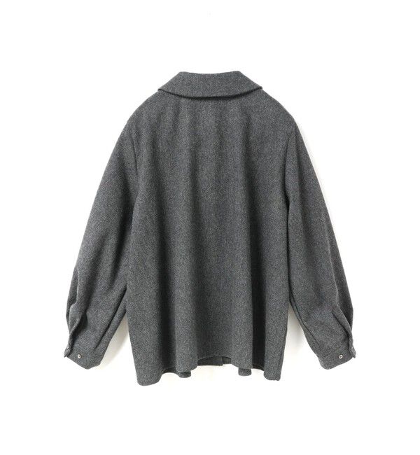 mizuiro ind「mizuiro ind ウールブレンドバルーンスリーブチュニックシャツ」|シャツ・ブラウス|