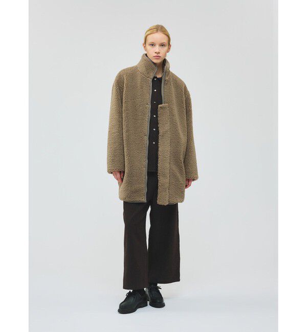 mizuiro ind「mizuiro ind ウールブレンドバルーンスリーブチュニックシャツ」|シャツ・ブラウス|