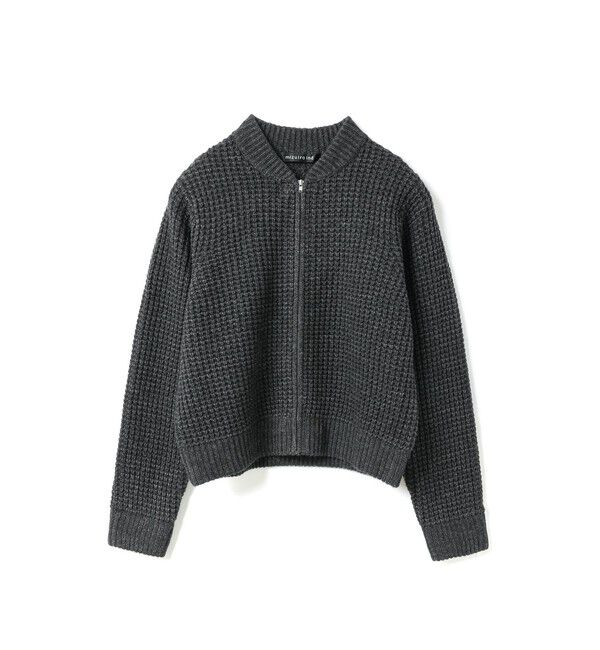 mizuiro ind「mizuiro ind ワッフルジップブルゾン」|ブルゾン・スタジャン|