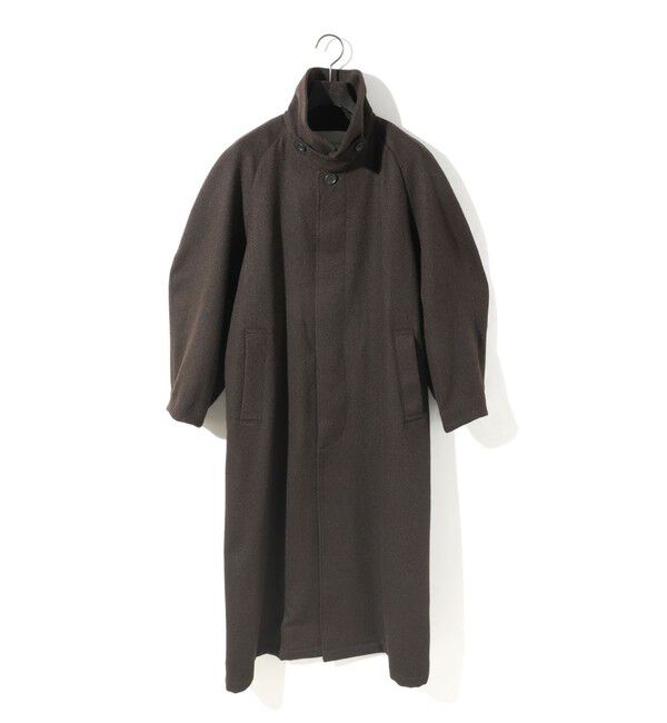 MIDIUMISOLID「MIDIUMISOLID for Ladies ラグランロングコート」|ステンカラーコート|