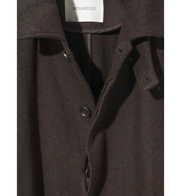 MIDIUMISOLID「MIDIUMISOLID for Ladies ラグランロングコート」|ステンカラーコート|