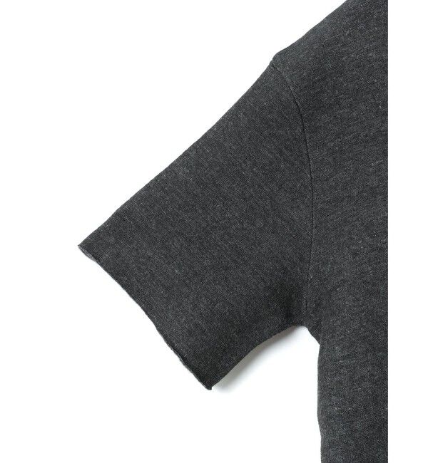 mizuiro ind「mizuiro ind パイルハーフスリーブワイドプルオーバー」|Tシャツ・カットソー|