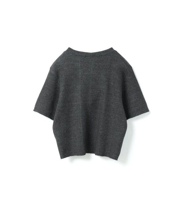 mizuiro ind「mizuiro ind パイルハーフスリーブワイドプルオーバー」|Tシャツ・カットソー|