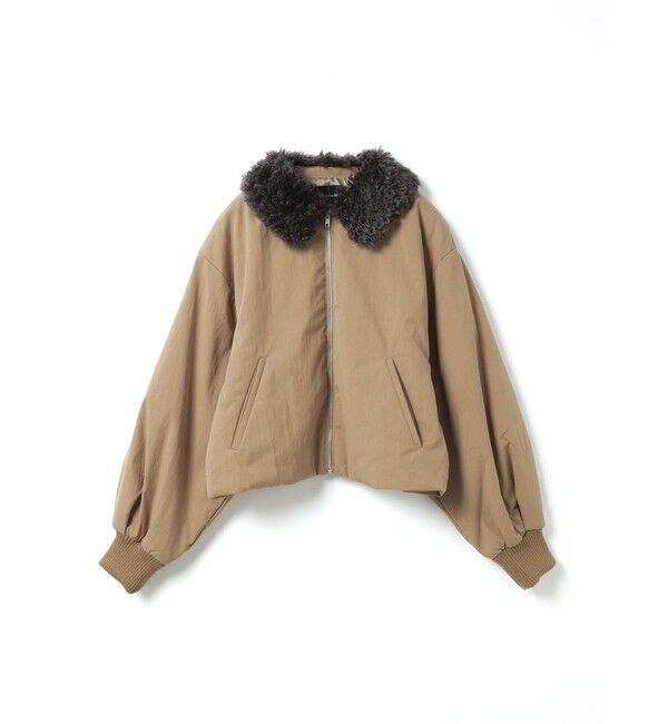 mizuiro ind「mizuiro ind ボアカラーショートジャケット」|その他|ベージュ