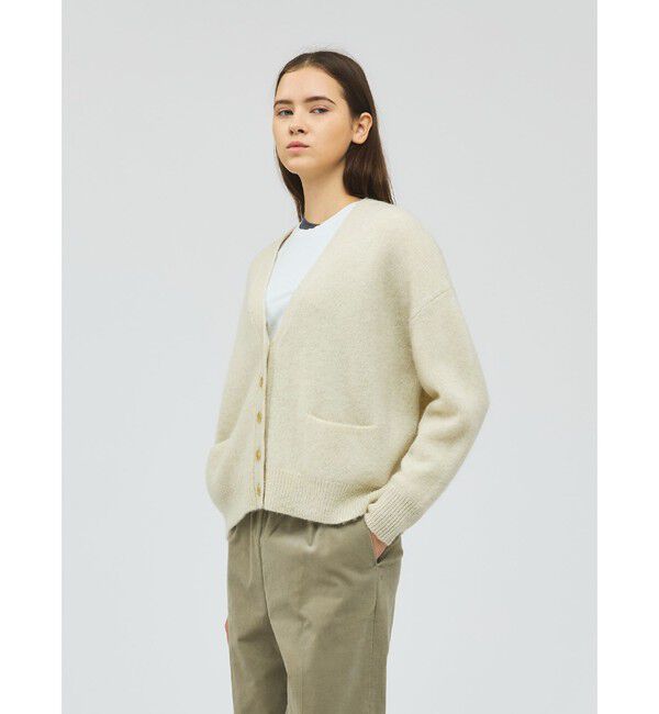 mizuiro ind「mizuiro ind MG/Vネックワイドカーディガン」|カーディガン|