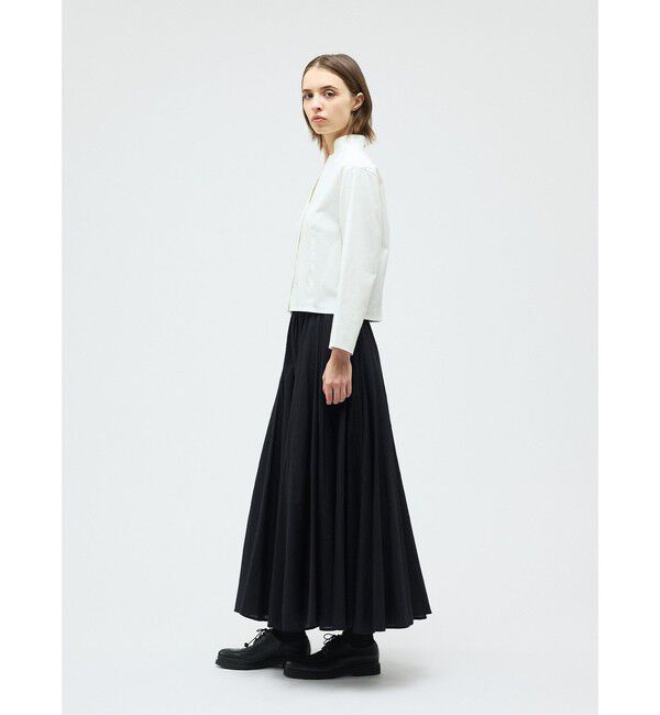 mizuiro ind「mizuiro ind スタンドカラーショートシャツ」|シャツ・ブラウス|