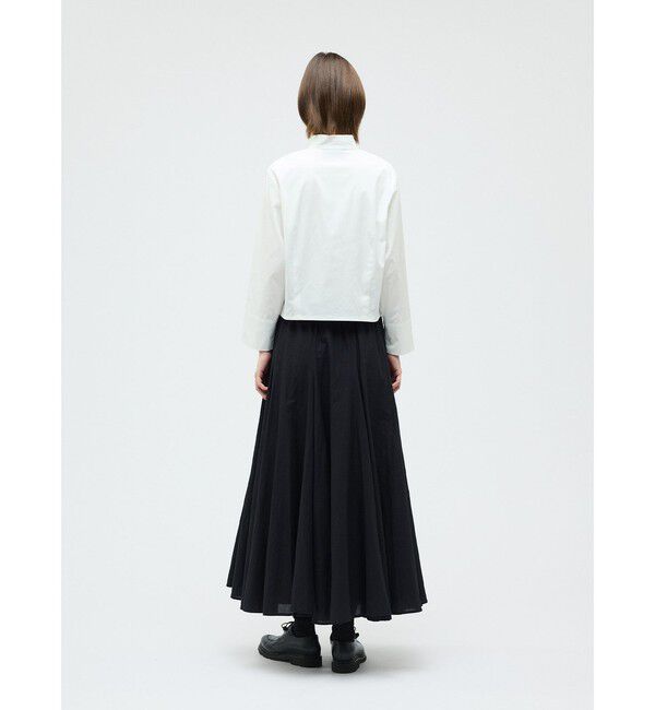 mizuiro ind「mizuiro ind スタンドカラーショートシャツ」|シャツ・ブラウス|