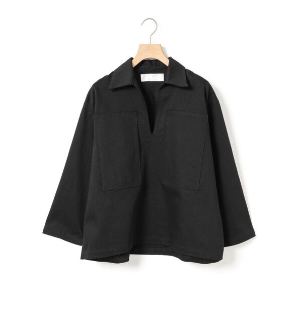 MARMARMAR「MARMARMAR ドリルスキッパーシャツ」|シャツ・ブラウス|ブラック