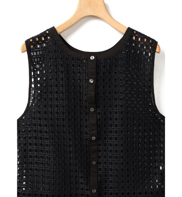 MARMARMAR「MARMARMAR メッシュレースドローストリングベスト」|ベスト・ジレ|