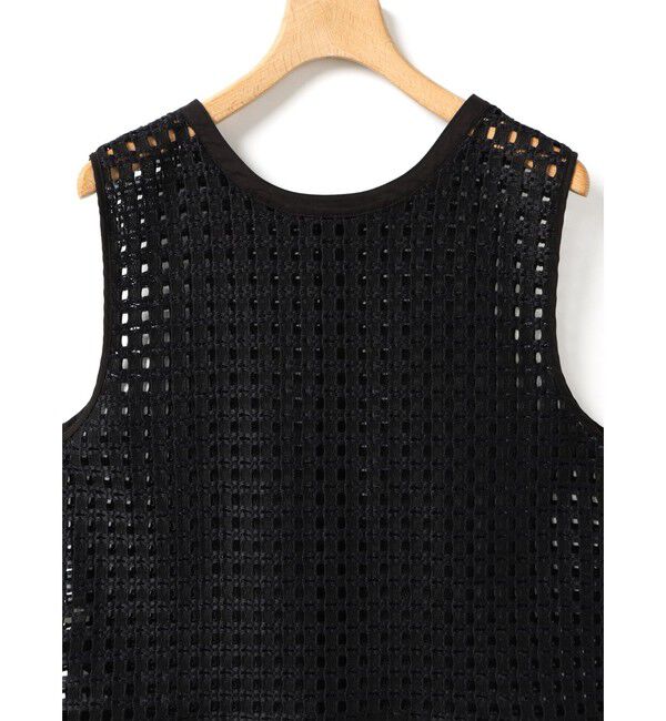 MARMARMAR「MARMARMAR メッシュレースドローストリングベスト」|ベスト・ジレ|