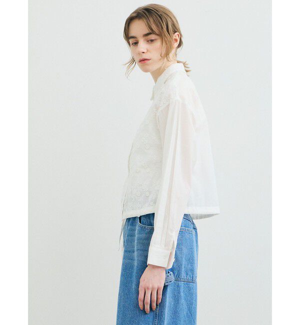 MARMARMAR「MARMARMAR レースコンビショートシャツ」|シャツ・ブラウス|