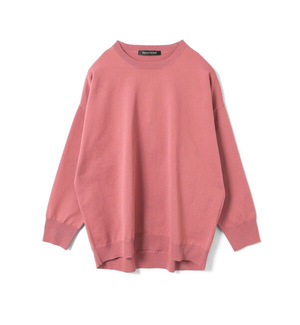 mizuiro ind「mizuiro ind クルーネックワイドプルオーバー」|ニット・セーター|ダークピンク