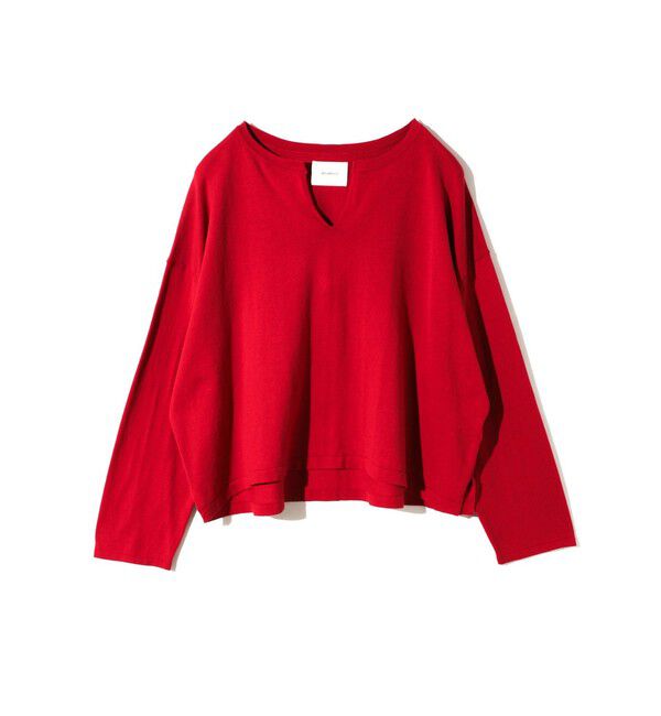 MIDIUMISOLID「MIDIUMISOLID for Ladies スキッパーワイドプルオーバー」|ニット・セーター|