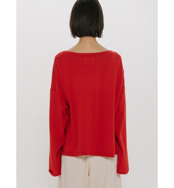 MIDIUMISOLID「MIDIUMISOLID for Ladies スキッパーワイドプルオーバー」|ニット・セーター|