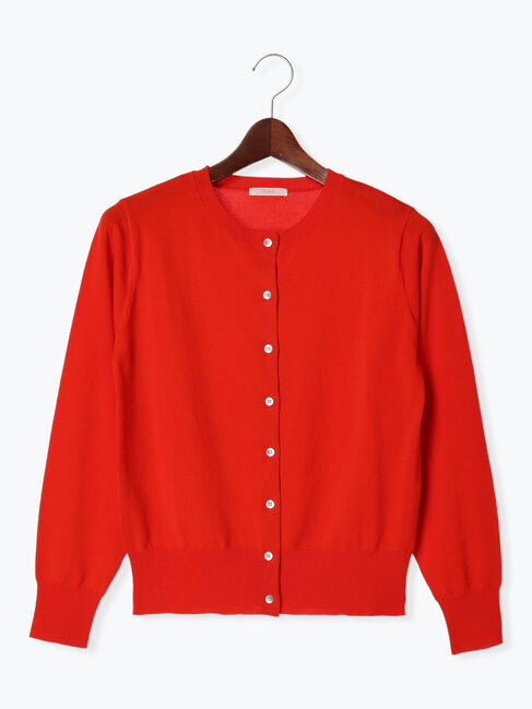 Te chichi「14G強撚綿メタル釦クルーカーデ」|カーディガン|