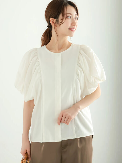 Te chichi「ギャザーバルーンブラウス」|シャツ・ブラウス|オフホワイト