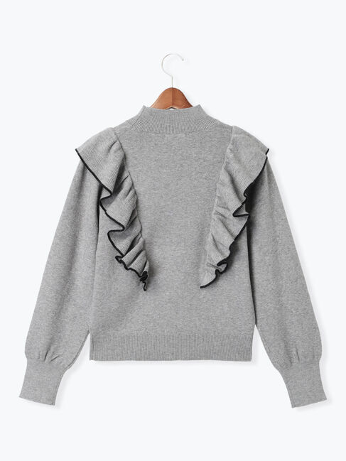 Te chichi「バーティカルラッフルフリルニット」|ニット・セーター|