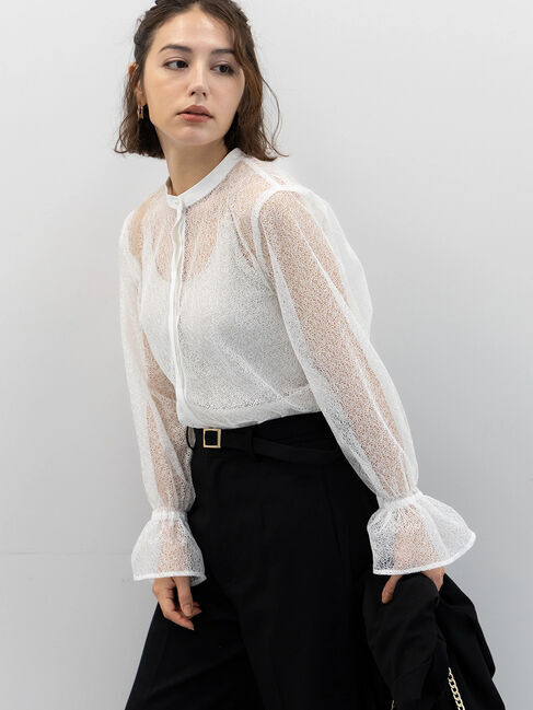 Te chichi「【セレモニーアイテム】キャンディースリーブレースブラウス」|シャツ・ブラウス|