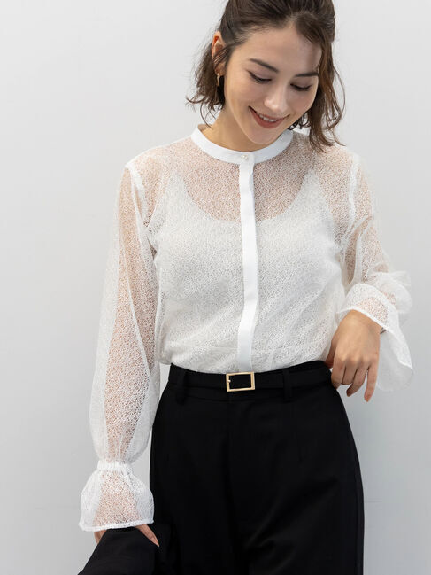 Te chichi「【セレモニーアイテム】キャンディースリーブレースブラウス」|シャツ・ブラウス|