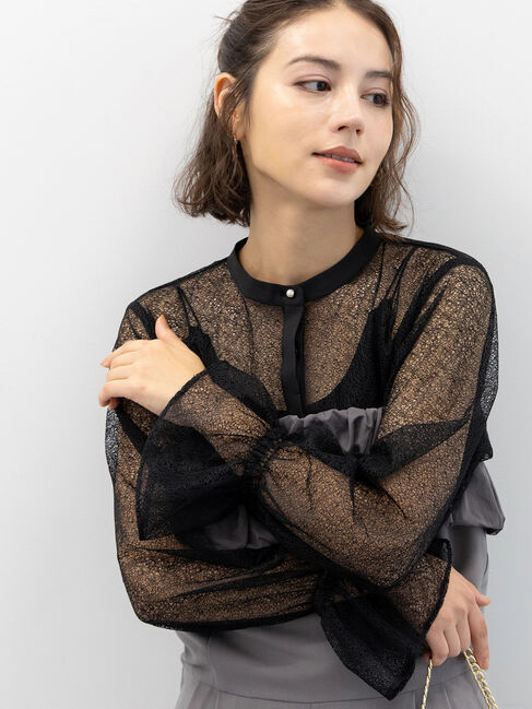 Te chichi「【セレモニーアイテム】キャンディースリーブレースブラウス」|シャツ・ブラウス|