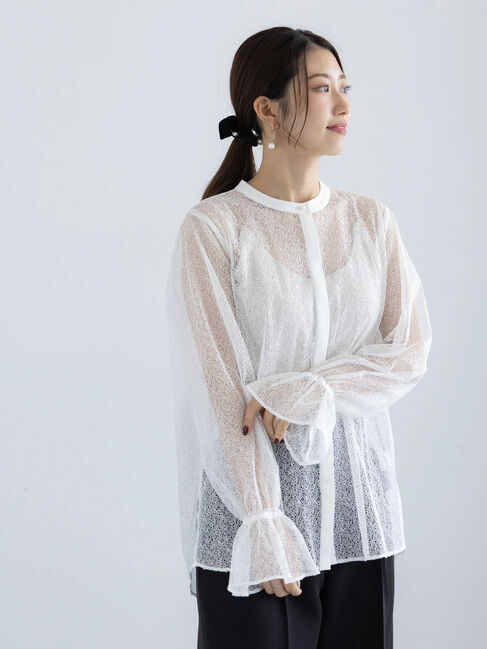Te chichi「【セレモニーアイテム】キャンディースリーブレースブラウス」|シャツ・ブラウス|