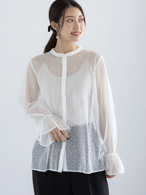 Te chichi「【セレモニーアイテム】キャンディースリーブレースブラウス」|シャツ・ブラウス|