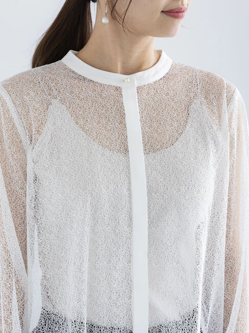 Te chichi「【セレモニーアイテム】キャンディースリーブレースブラウス」|シャツ・ブラウス|