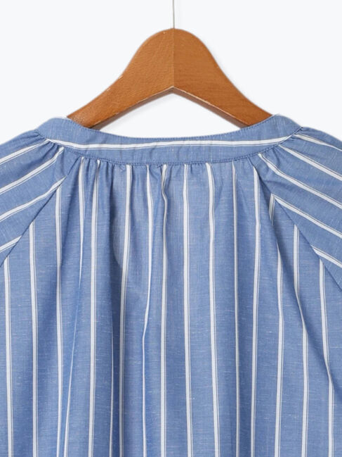 Lugnoncure「【イージーケア】7分袖スキッパーブラウス」|シャツ・ブラウス|