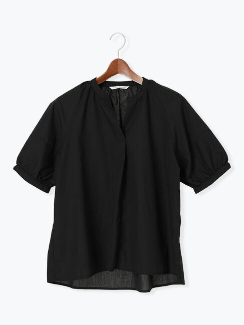 Te chichi TERRASSE「【イージーケア】無地/柄アソートスキッパーブラウス」|シャツ・ブラウス|ブラック