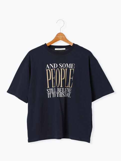 Lugnoncure「【接触冷感】ビッグロゴリラックスTシャツ」|Tシャツ・カットソー|