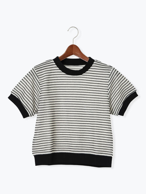 Te chichi TERRASSE「シアーボーダー半袖プルオーバー」|その他|オフホワイト