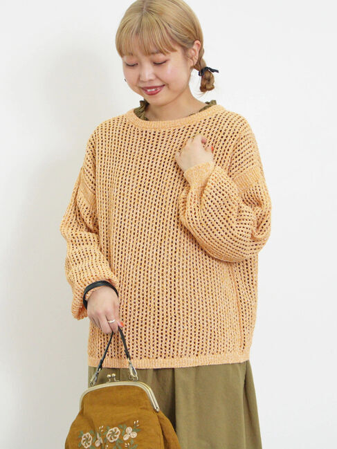Samansa Mos2「透かし柄前後2WAYニット」|ニット・セーター|