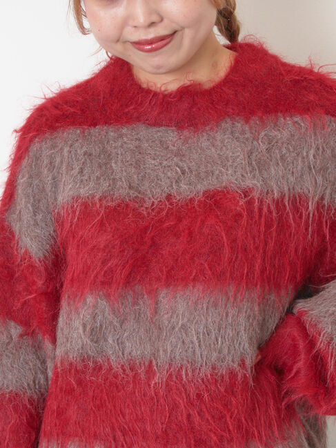 SM2「シャギーワイドボーダーニット」|ニット・セーター|