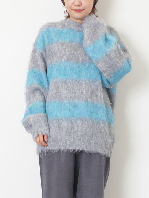 SM2「シャギーワイドボーダーニット」|ニット・セーター|