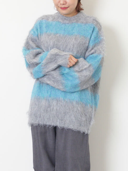 SM2「シャギーワイドボーダーニット」|ニット・セーター|