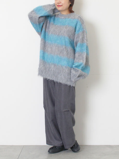SM2「シャギーワイドボーダーニット」|ニット・セーター|