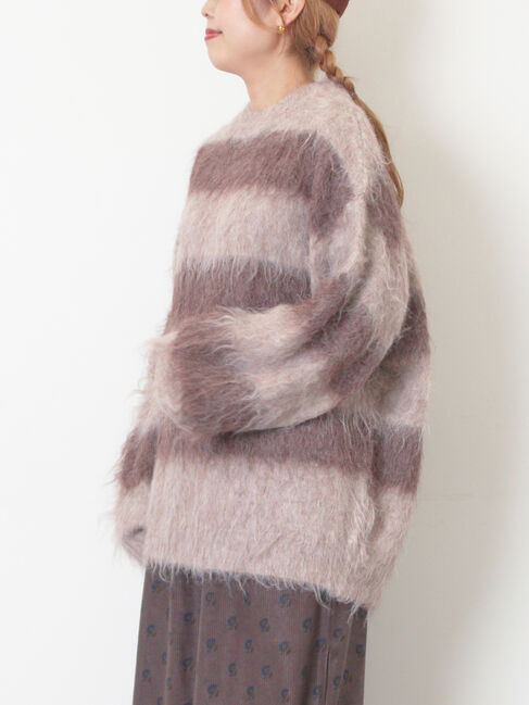 SM2「シャギーワイドボーダーニット」|ニット・セーター|