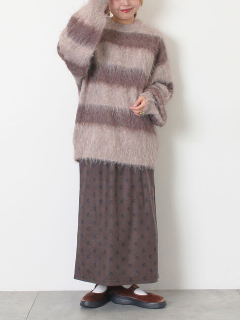 SM2「シャギーワイドボーダーニット」|ニット・セーター|