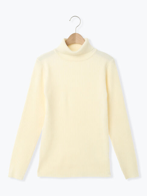 Samansa Mos2「【マシンウォッシャブル】もちもちリブタートルネックニット」|ニット・セーター|