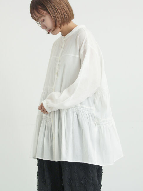 Samansa Mos2「2WAYシアーティアードチュニック」|シャツ・ブラウス|