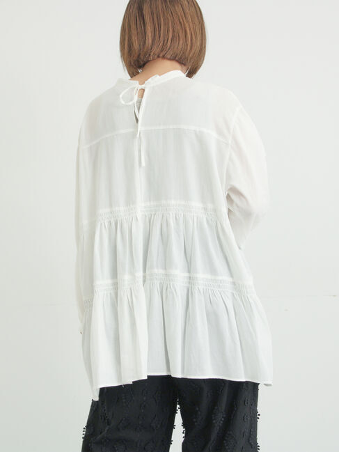 Samansa Mos2「2WAYシアーティアードチュニック」|シャツ・ブラウス|