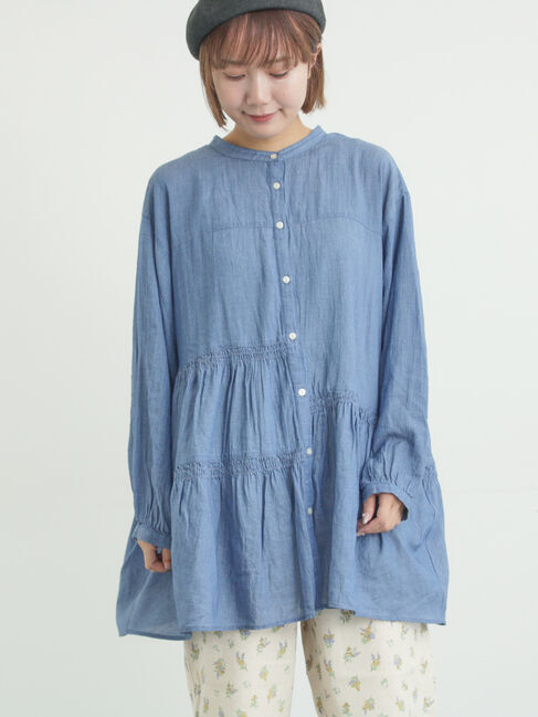 Samansa Mos2「2WAYシアーティアードチュニック」|シャツ・ブラウス|