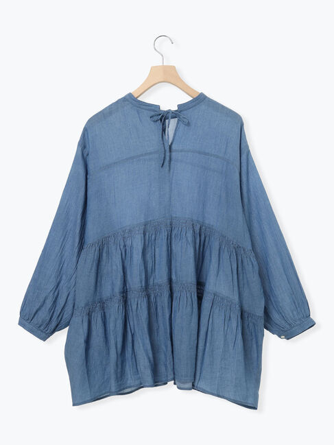 Samansa Mos2「2WAYシアーティアードチュニック」|シャツ・ブラウス|