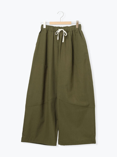 Samansa Mos2「【2WAY】裾しぼり切替えパンツ」|その他|カーキ