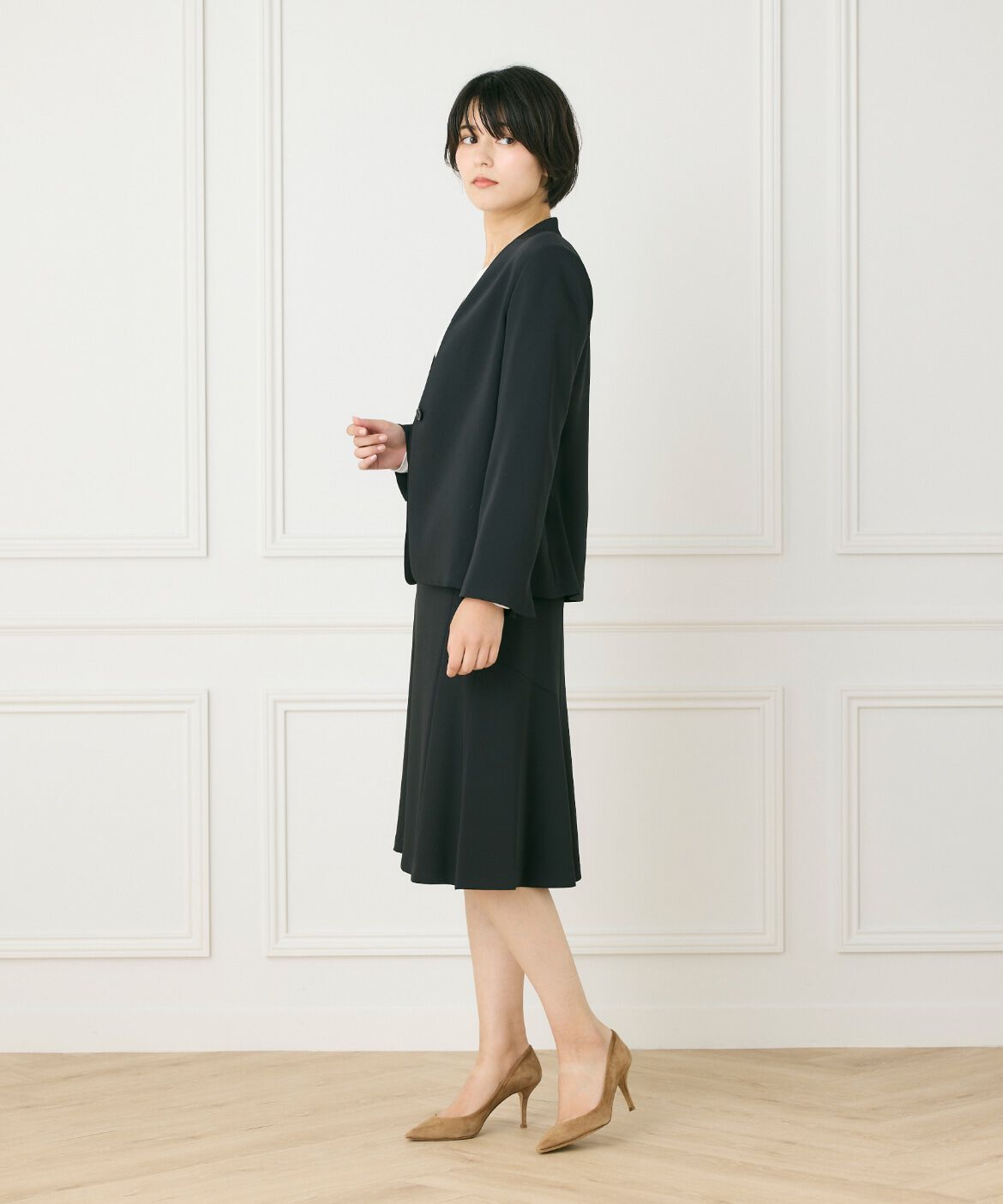 INED「パネルフレアスカート」|フレア|