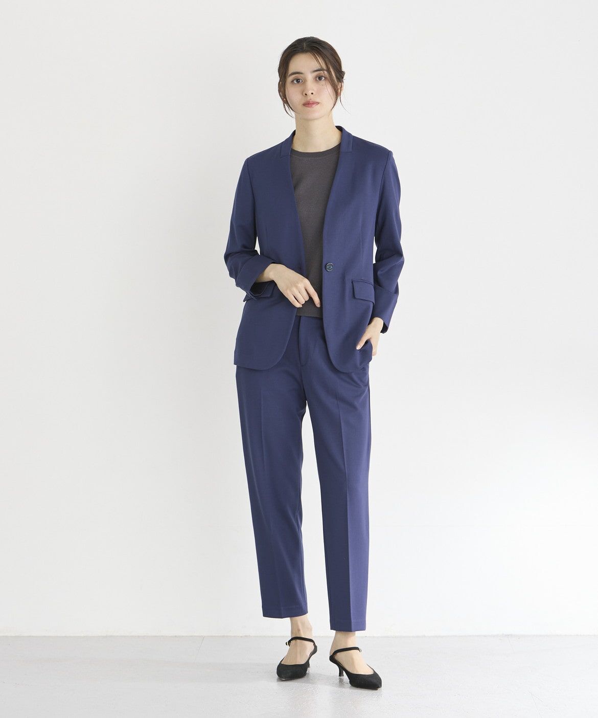 INED「《INED CLARO》ポンチテーパードパンツ」|その他|